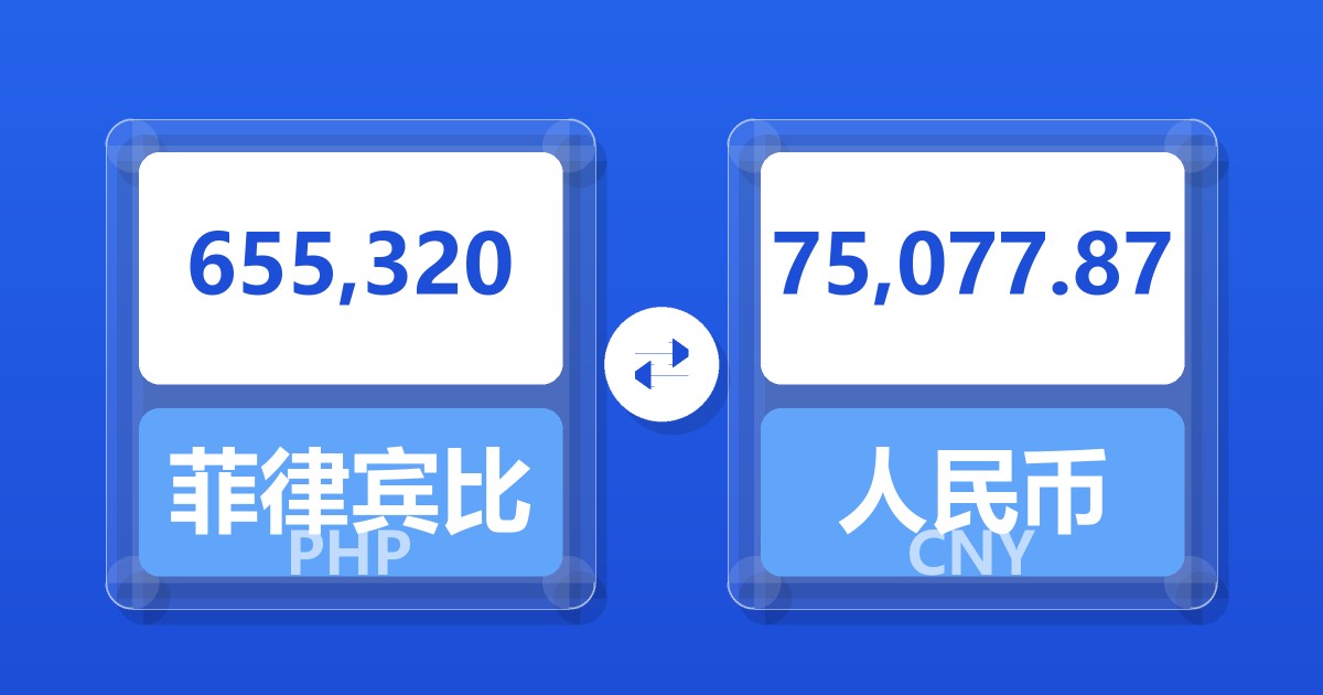 655,320菲律宾比索兑人民币