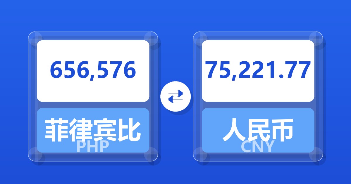 656,576菲律宾比索兑人民币