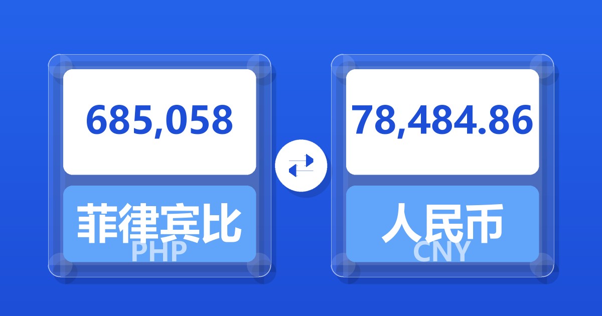 685,058菲律宾比索兑人民币