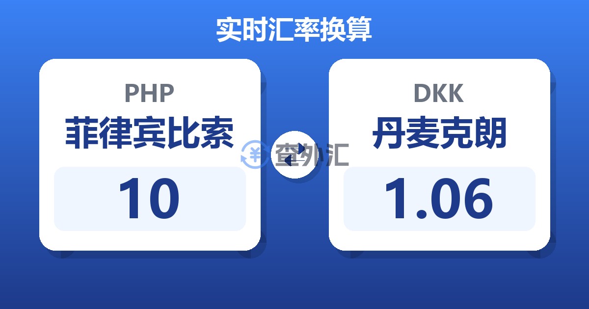 10菲律宾比索兑丹麦克朗