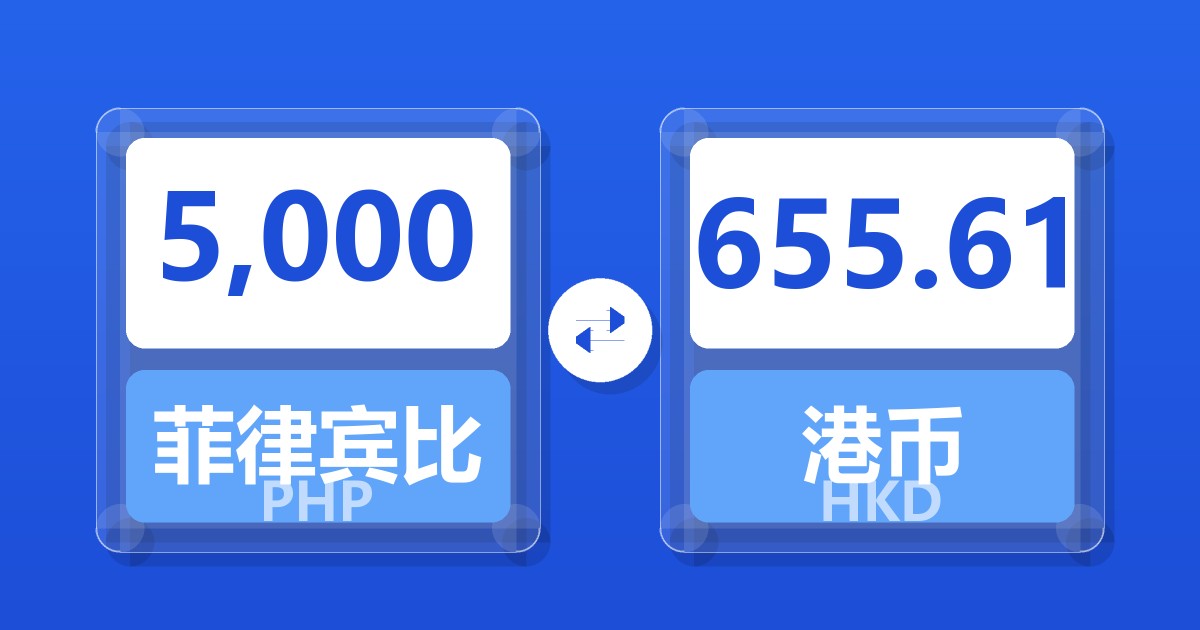 5,000菲律宾比索兑港币
