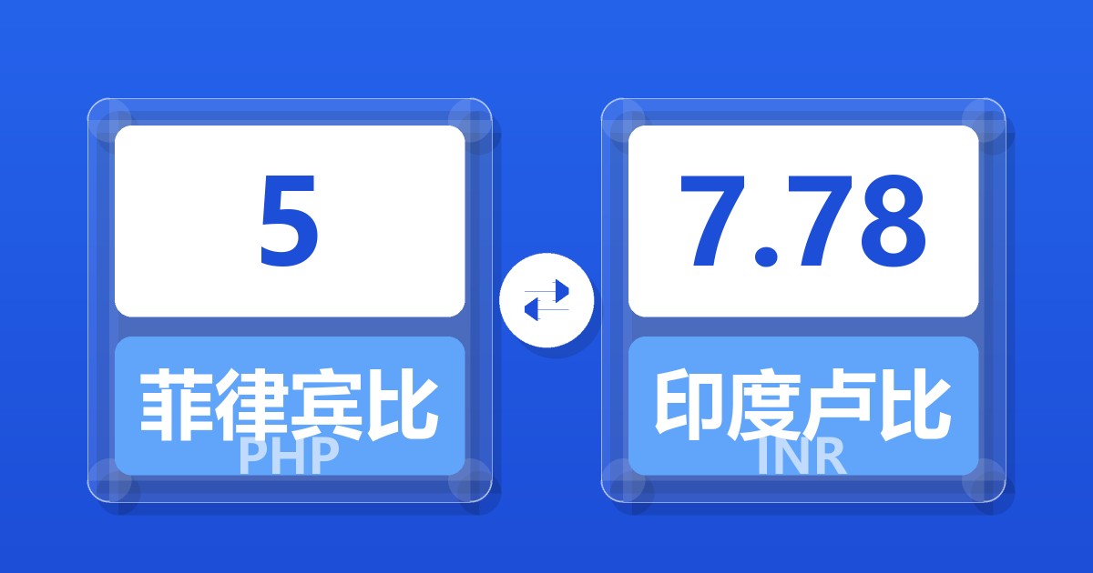 5菲律宾比索兑印度卢比