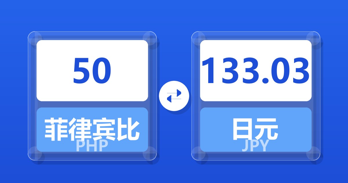 50菲律宾比索兑日元