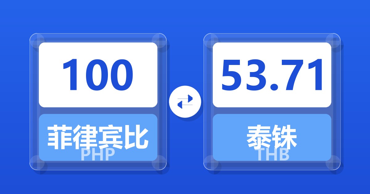 100菲律宾比索兑泰铢