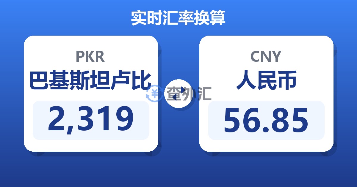 2,319巴基斯坦卢比兑人民币
