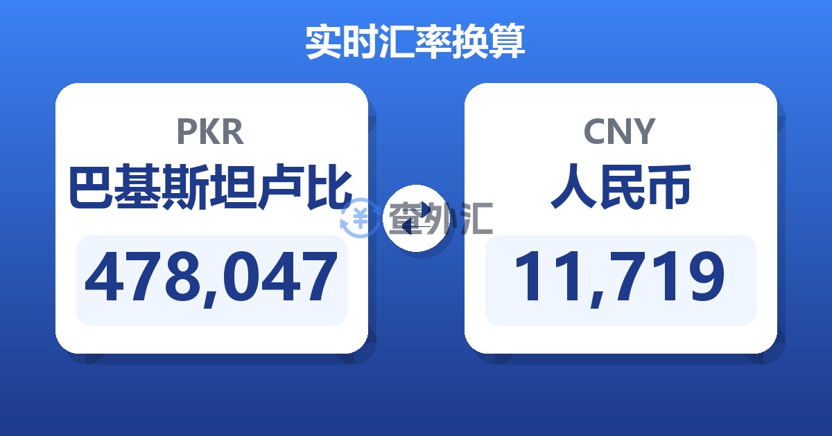478,047巴基斯坦卢比兑人民币