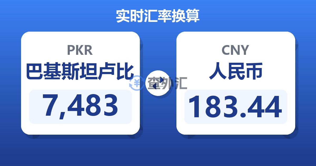 7,483巴基斯坦卢比兑人民币
