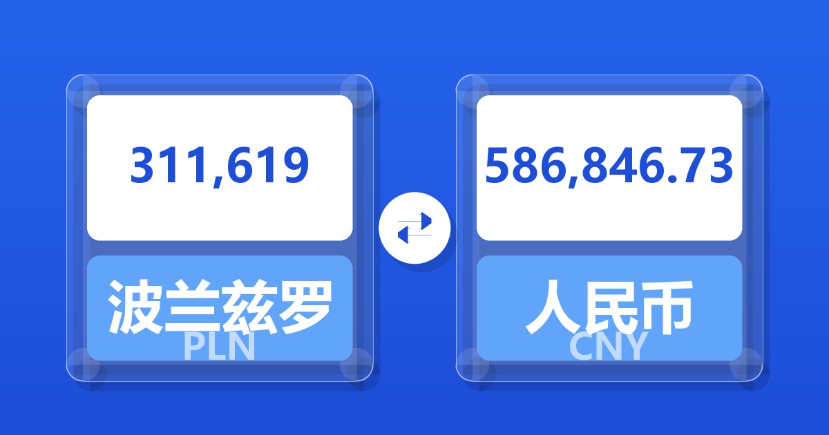 311,619波兰兹罗提兑人民币