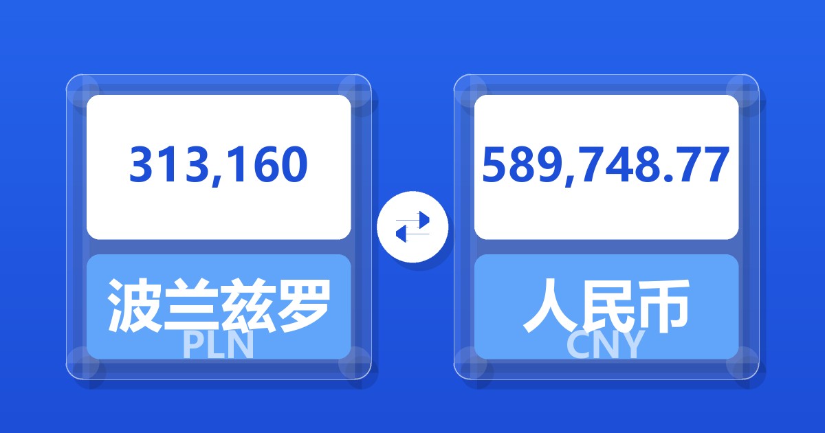 313,160波兰兹罗提兑人民币