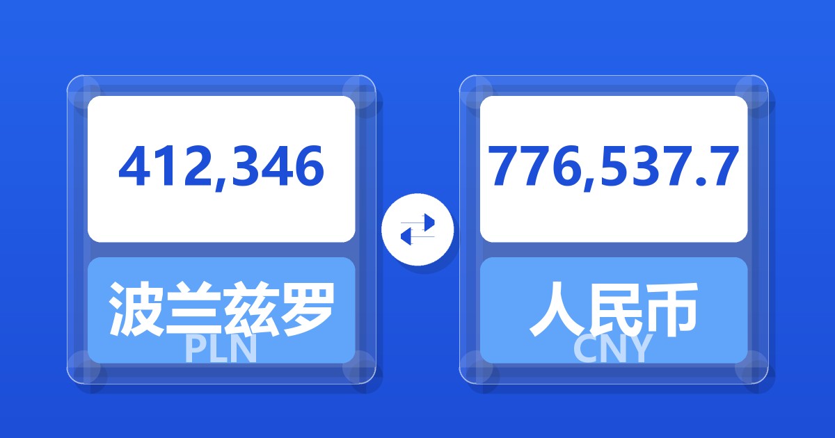 412,346波兰兹罗提兑人民币