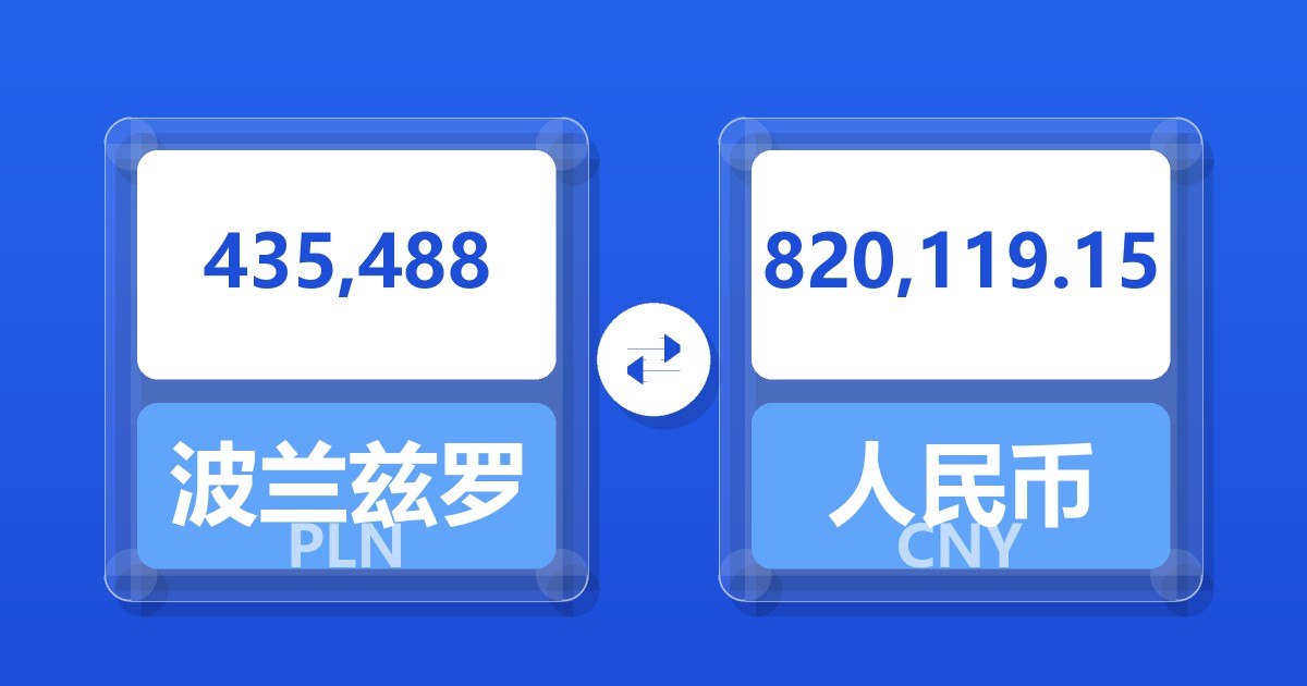435,488波兰兹罗提兑人民币
