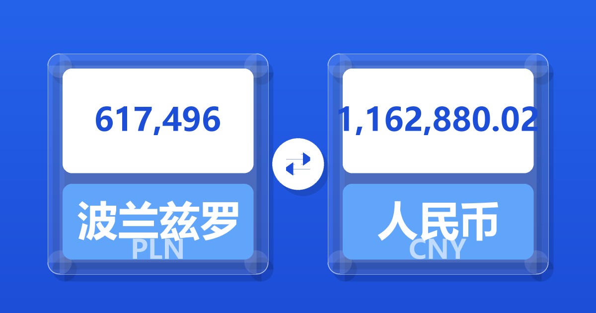 617,496波兰兹罗提兑人民币