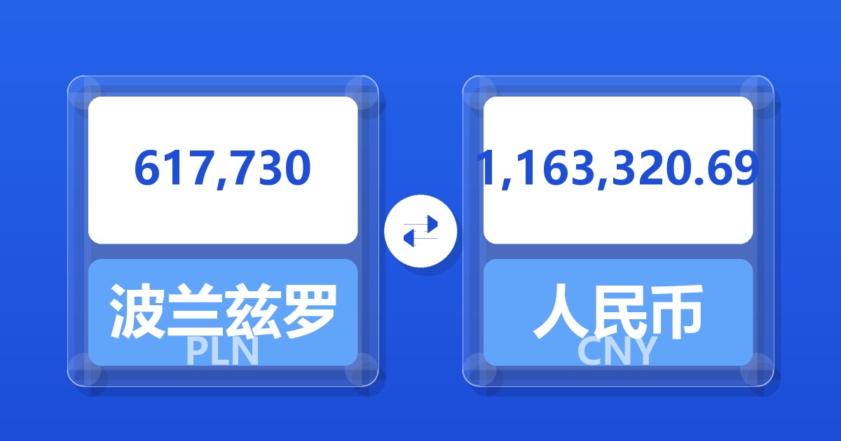 617,730波兰兹罗提兑人民币
