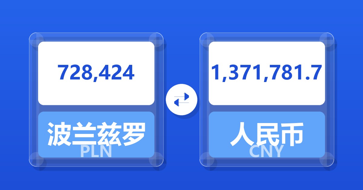 728,424波兰兹罗提兑人民币