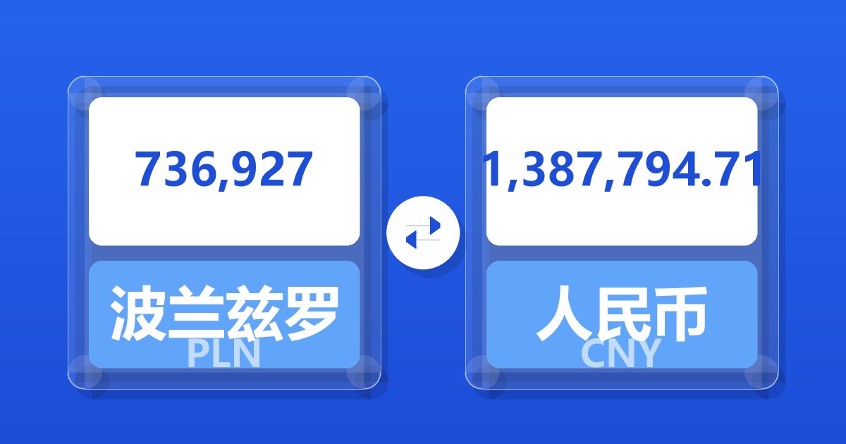 736,927波兰兹罗提兑人民币