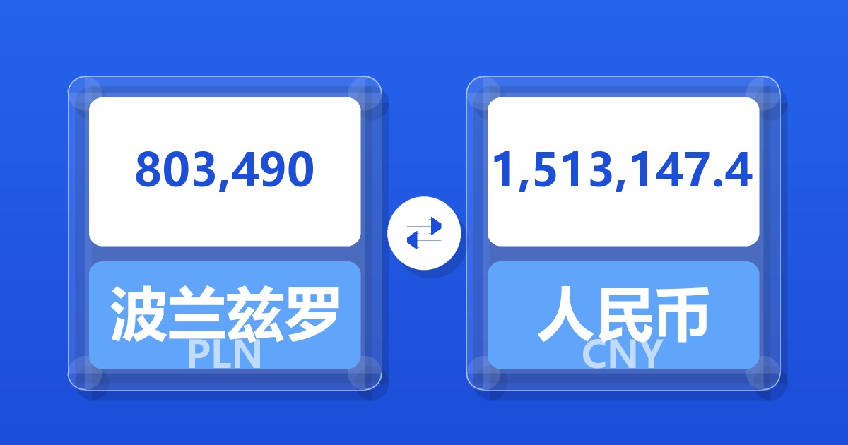 803,490波兰兹罗提兑人民币