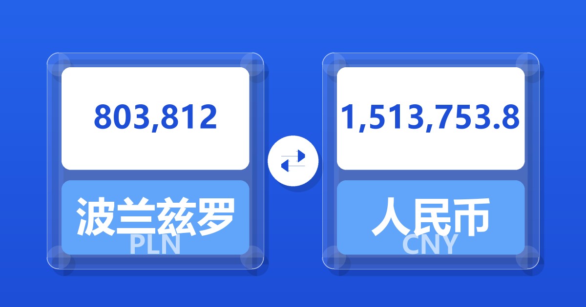 803,812波兰兹罗提兑人民币