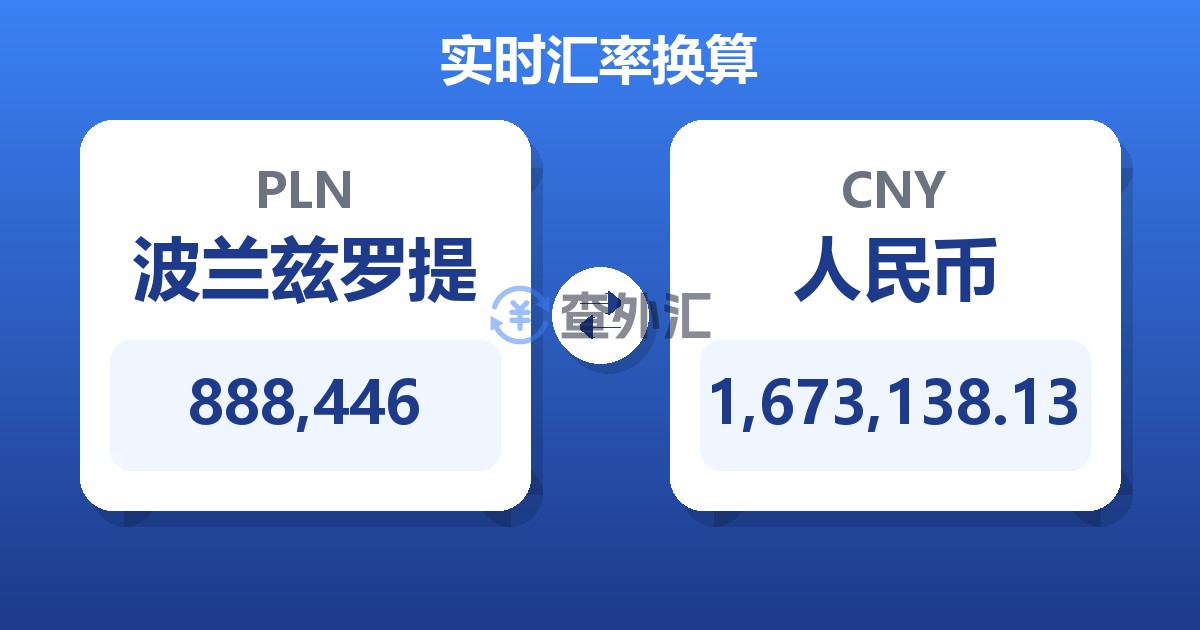 888,446波兰兹罗提兑人民币