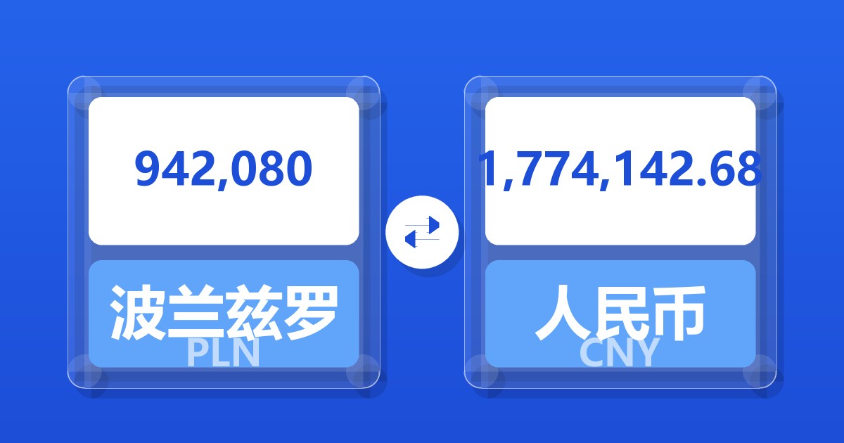 942,080波兰兹罗提兑人民币
