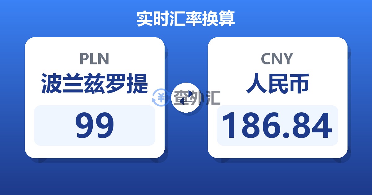 99波兰兹罗提兑人民币