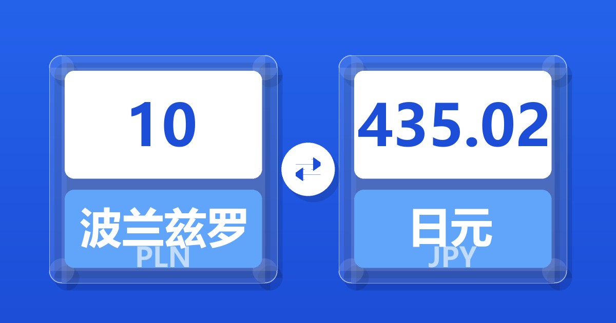10波兰兹罗提兑日元
