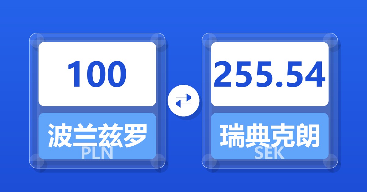 100波兰兹罗提兑瑞典克朗
