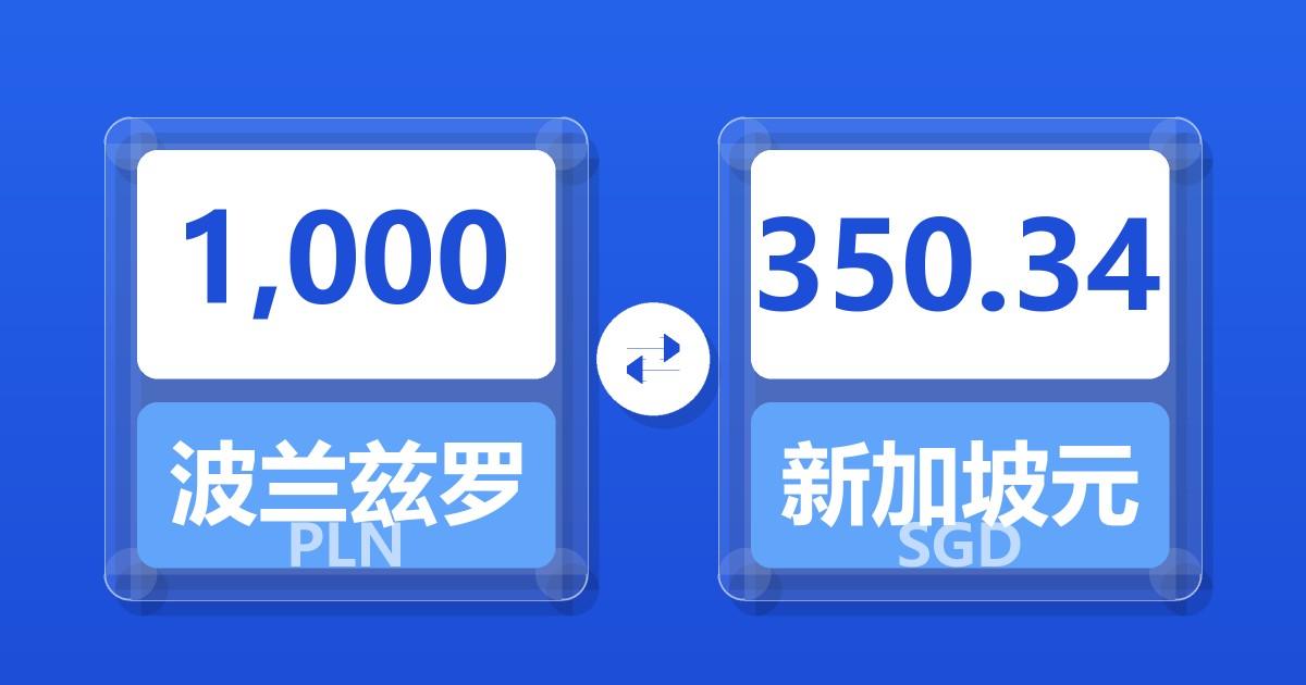 1,000波兰兹罗提兑新加坡元