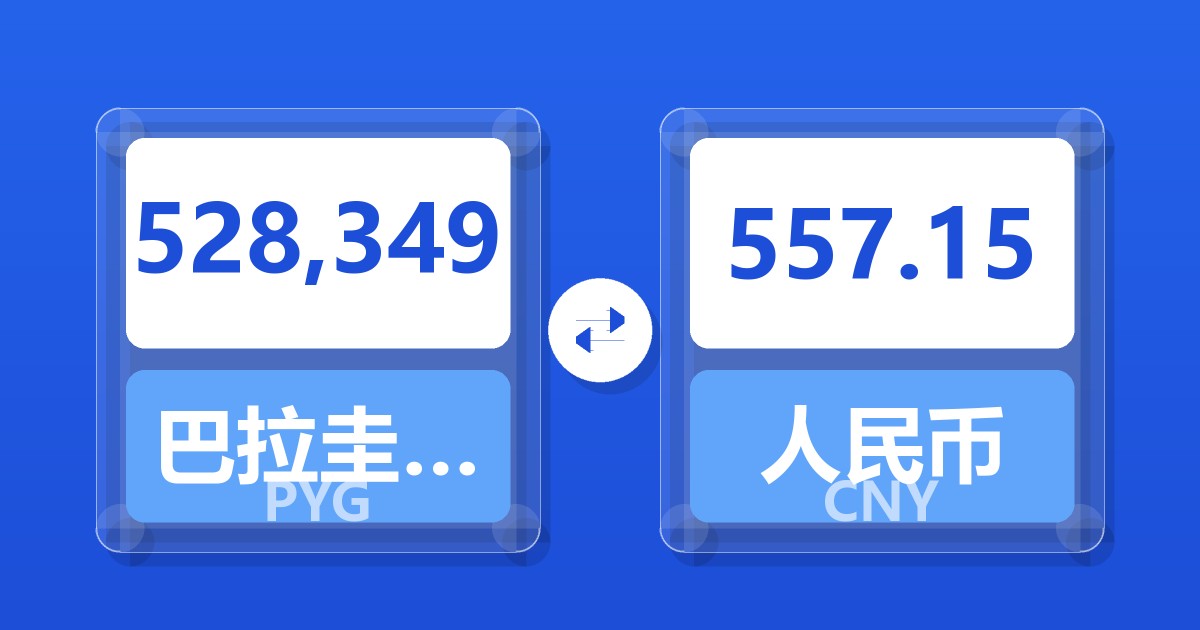 528,349巴拉圭瓜拉尼兑人民币