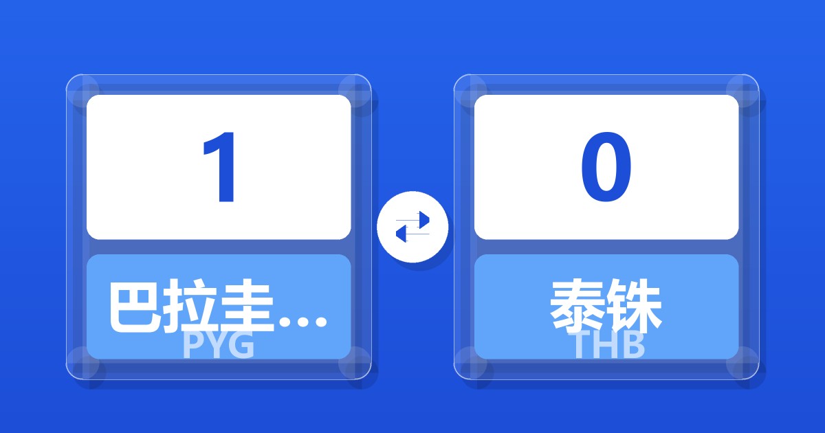 巴拉圭瓜拉尼对泰铢汇率换算器