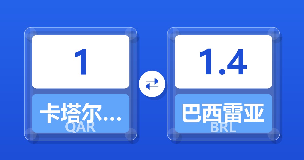 1卡塔尔里亚尔兑巴西雷亚尔