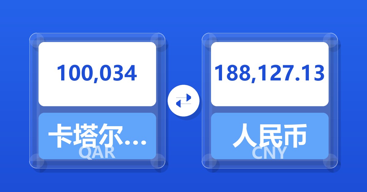 100,034卡塔尔里亚尔兑人民币