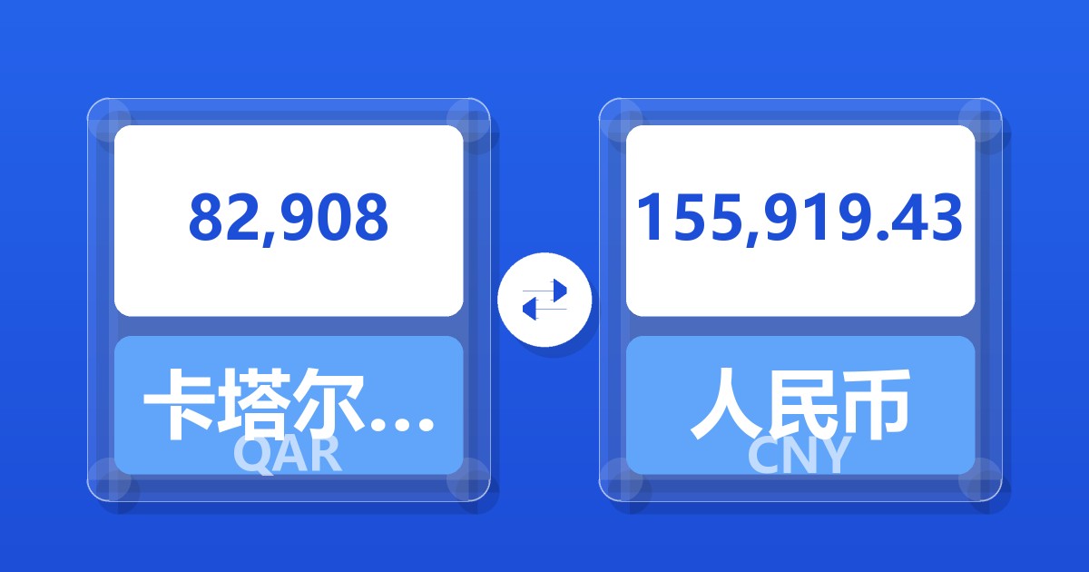 82,908卡塔尔里亚尔兑人民币