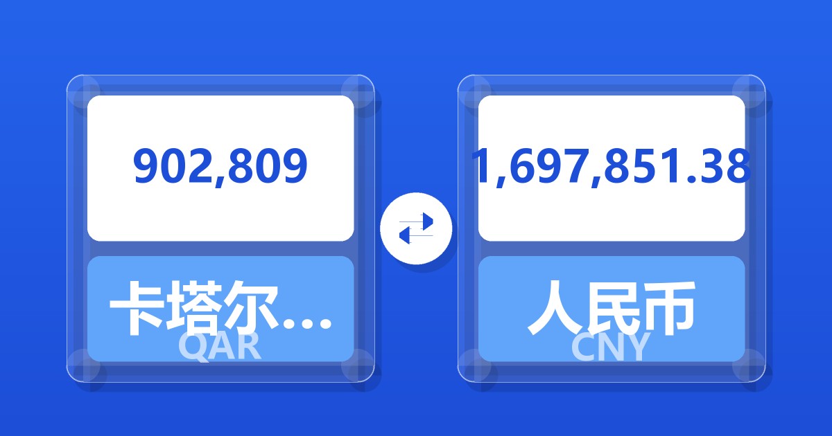 902,809卡塔尔里亚尔兑人民币