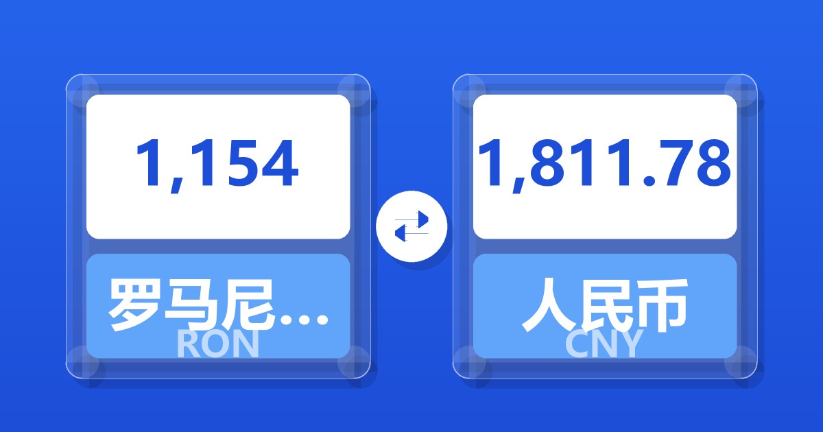 1,154罗马尼亚列伊兑人民币