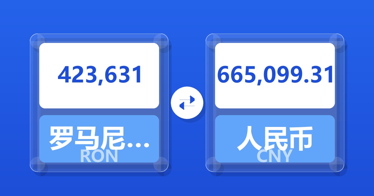 423,631罗马尼亚列伊兑人民币