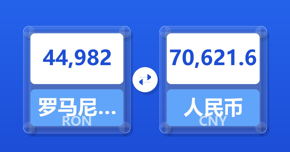 44,982罗马尼亚列伊兑人民币