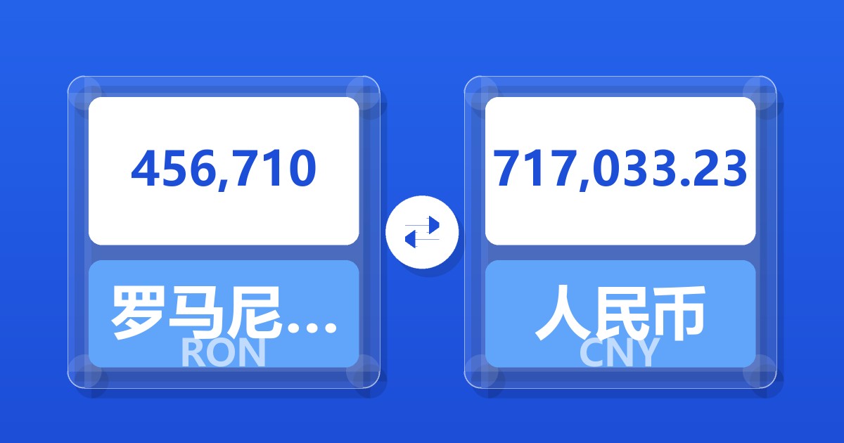 456,710罗马尼亚列伊兑人民币