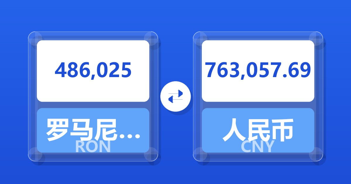 486,025罗马尼亚列伊兑人民币