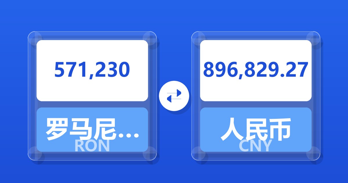 571,230罗马尼亚列伊兑人民币