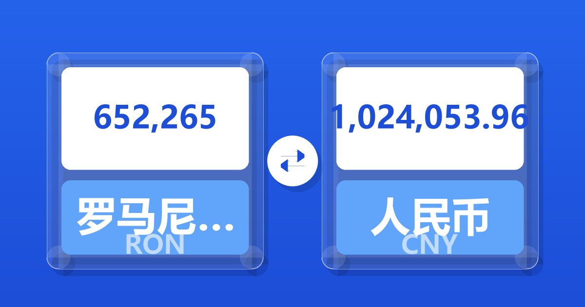 652,265罗马尼亚列伊兑人民币