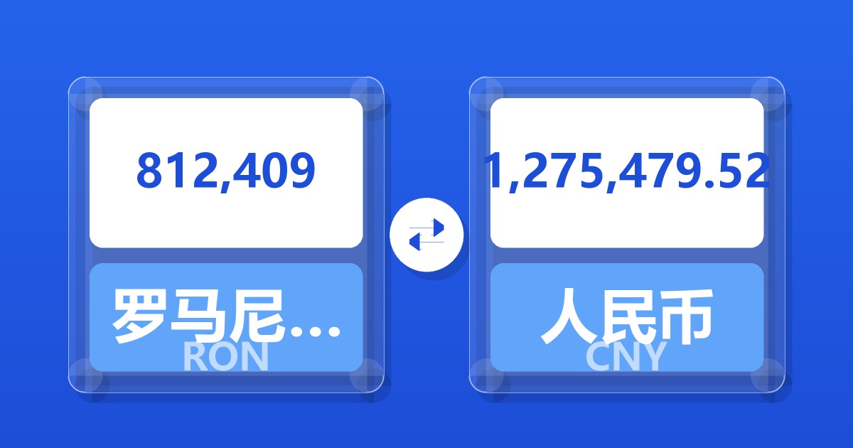 812,409罗马尼亚列伊兑人民币
