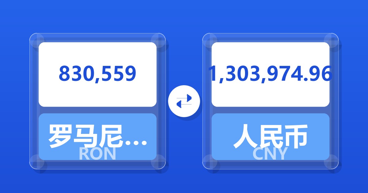 830,559罗马尼亚列伊兑人民币