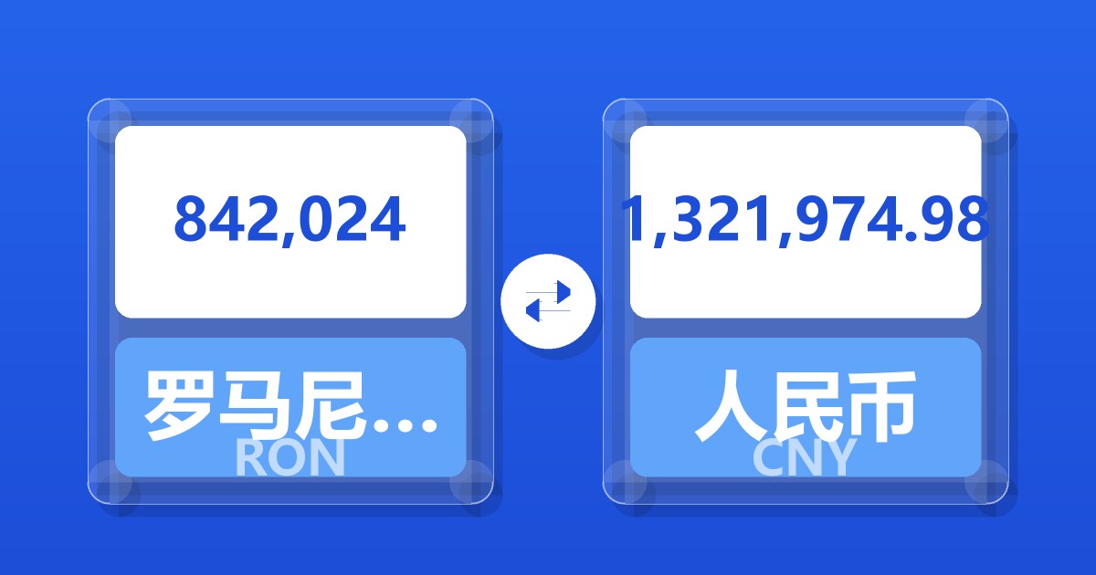 842,024罗马尼亚列伊兑人民币
