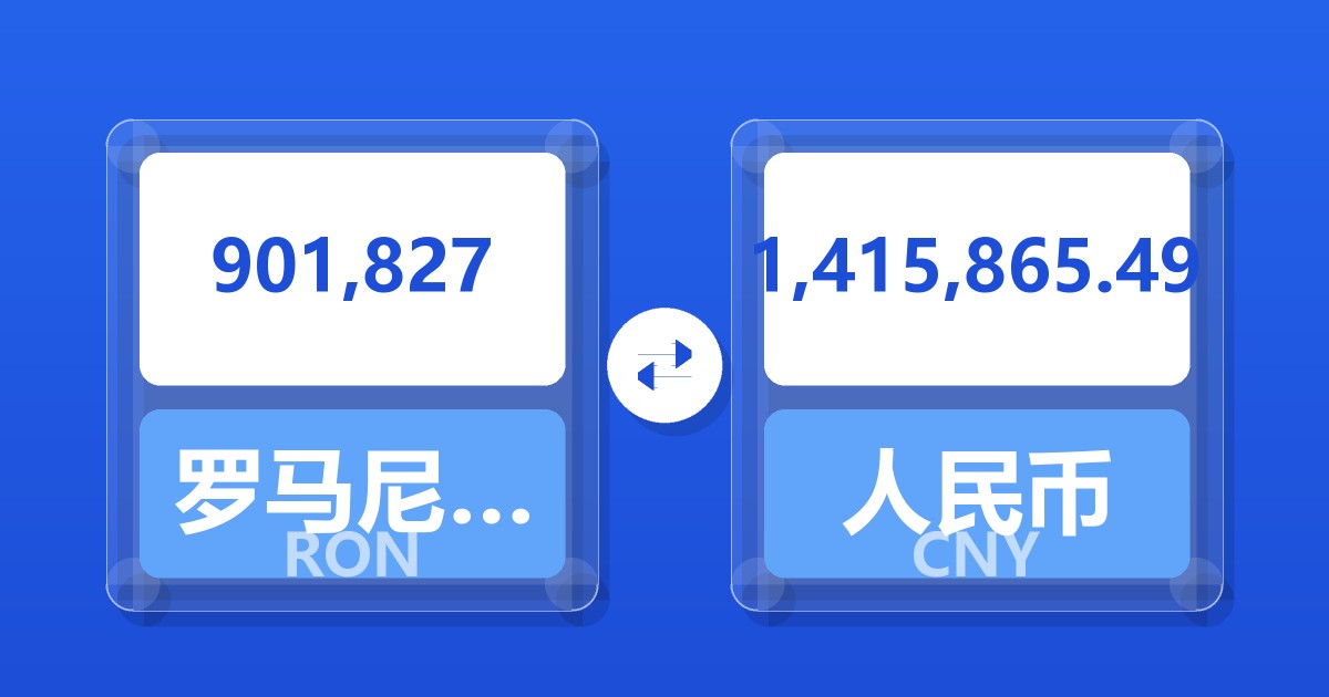 901,827罗马尼亚列伊兑人民币