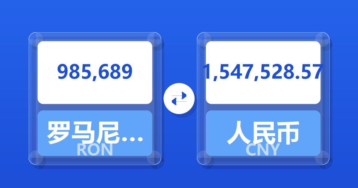 985,689罗马尼亚列伊兑人民币