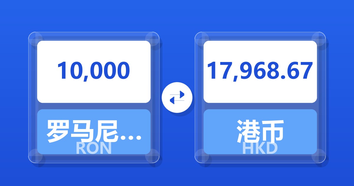 10,000罗马尼亚列伊兑港币