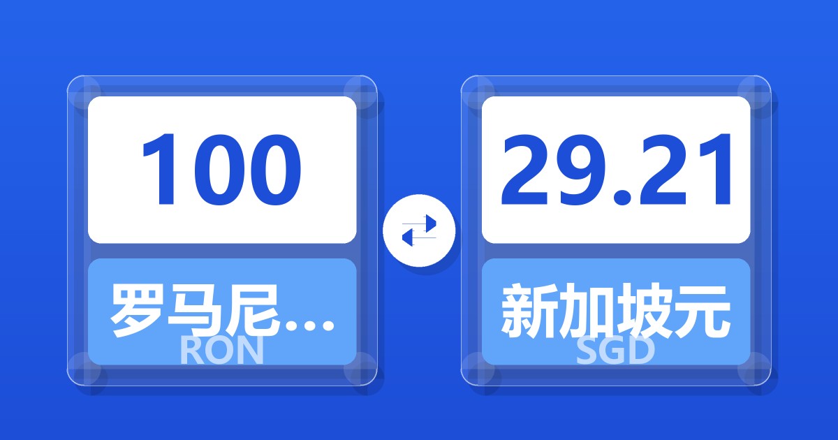100罗马尼亚列伊兑新加坡元