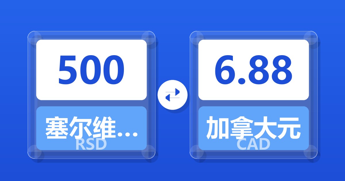 500塞尔维亚第纳尔兑加拿大元