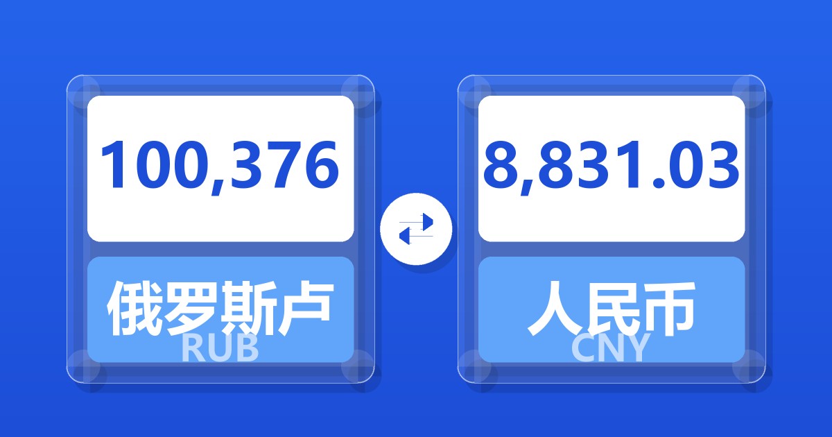 100,376俄罗斯卢布兑人民币