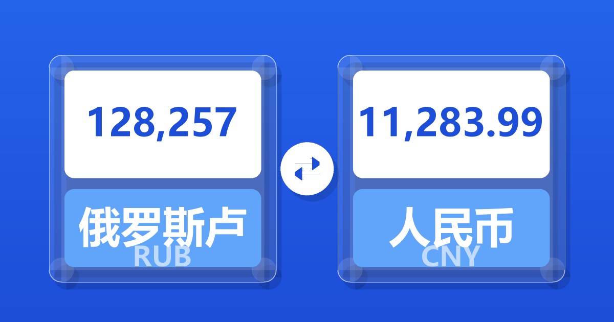 128,257俄罗斯卢布兑人民币